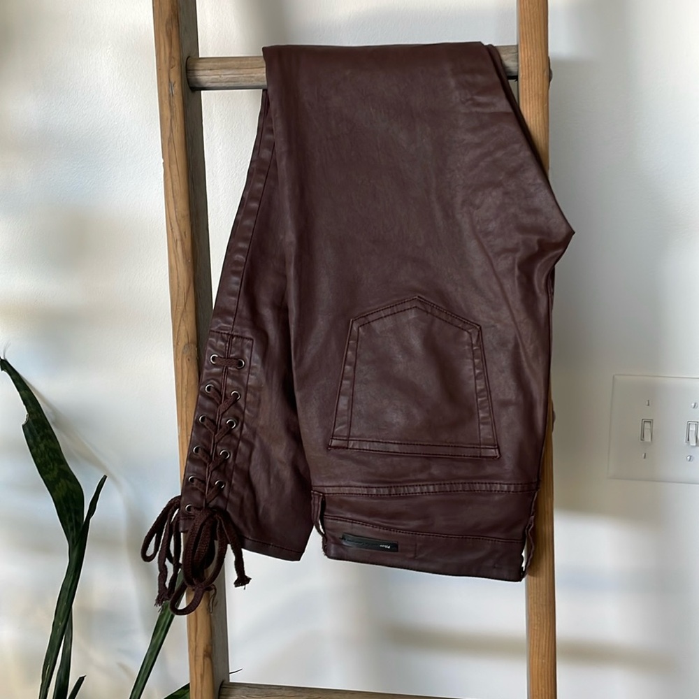 Anthropologie Pilcro and The letter press faux leather pants